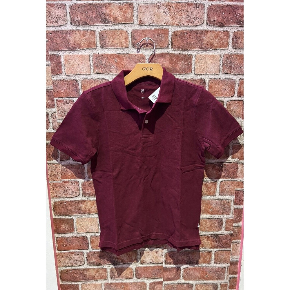 Gap Kids Size Large Solid Burgundy Collared ShortSlv Button Up School Polo Shirt